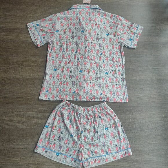 Roller Rabbit Lovely Monkey Pajamas Set - Picture 6 of 7